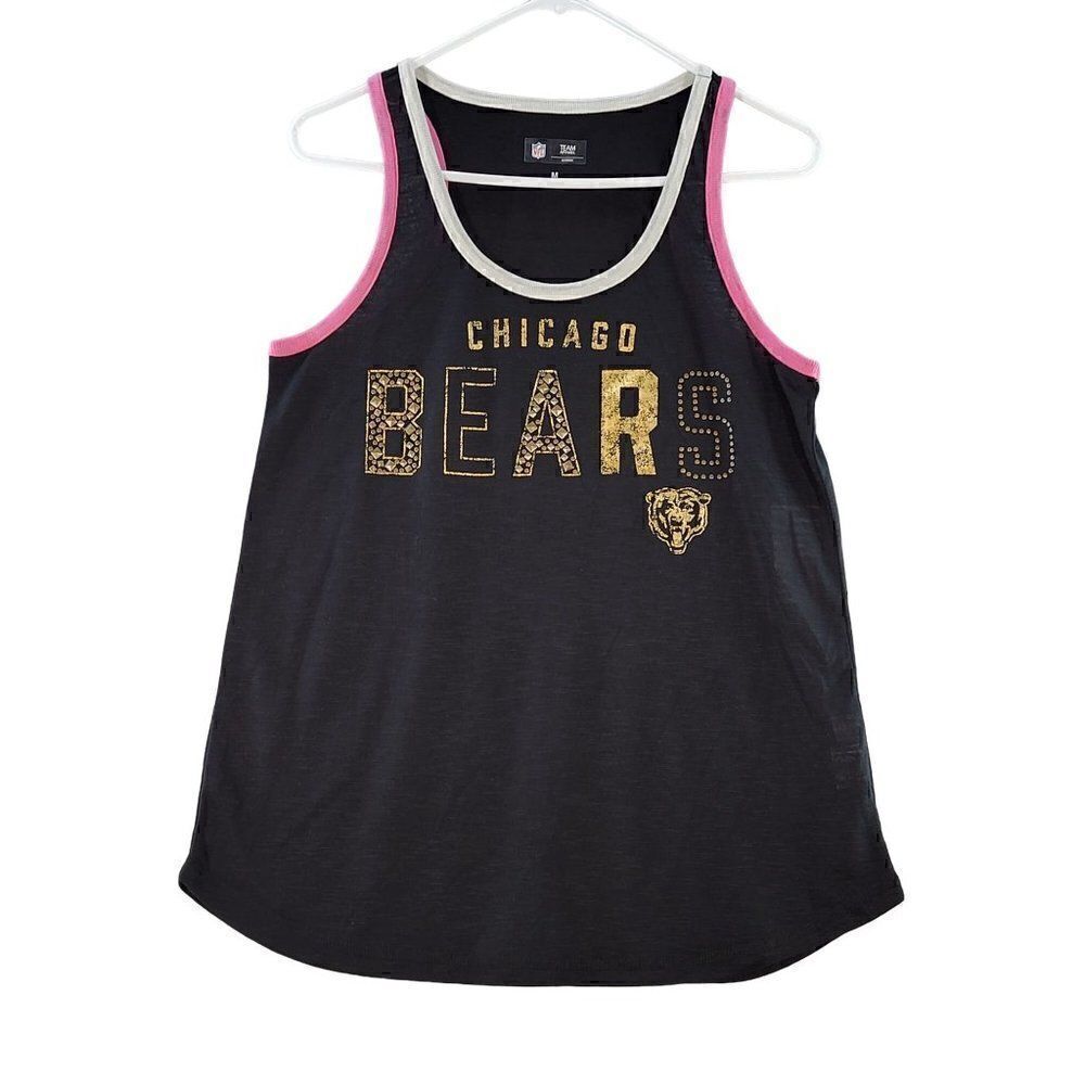 NFL Chicago Bears Womens Sequined Tank Top Sz M